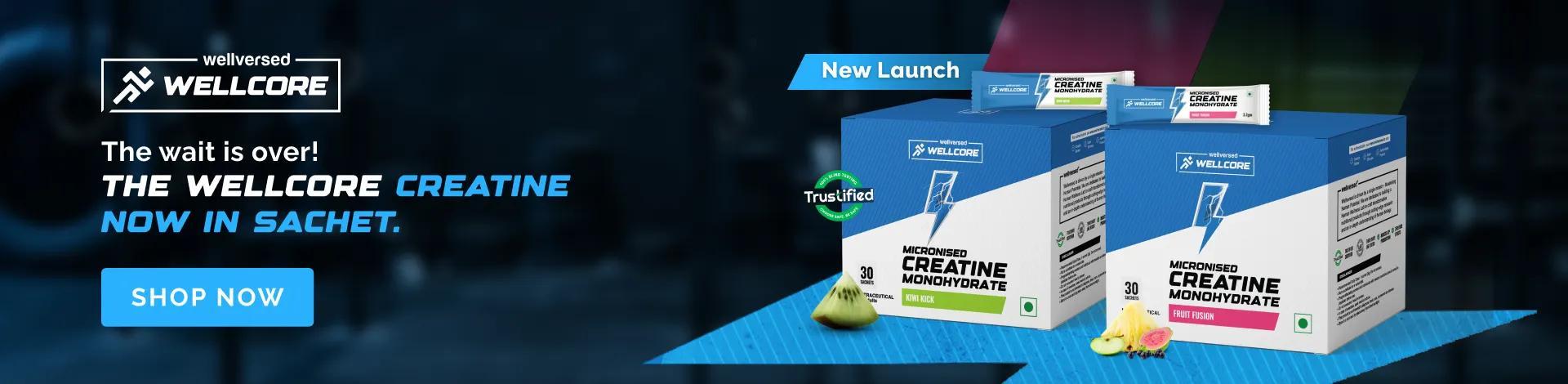 Wellcore Creatine Sachet - New Launch